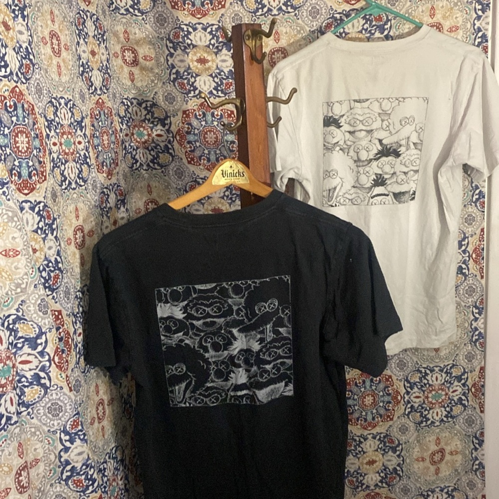 2 - Uniqlo x KAWS Black Short Sleeve Tees Minimalist Collection